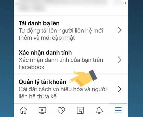 Cách khóa tài khoản FB trên điện thoại